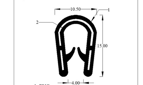 Hard rubber door seal - hard,