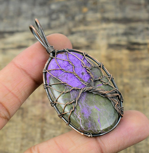 Natural purpurite pendant - natural,