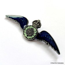 Dark Blue Royal Air Force RAF Wings Enamel Sweetheart Brooch Badge A