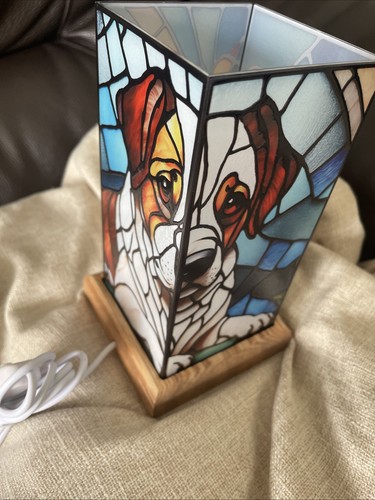 Tiffany style lamp dog - style, a