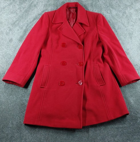 Bhs coat womens red wool - coat,