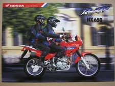1998 HONDA NX650 Dominator brochure 6 pages. UK Edition (printed 01/98)
