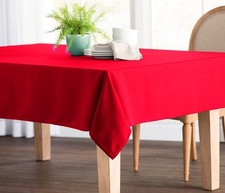 100% Cotton Fabric Tablecloth Square Rectangular Plain Table Cover In 16 Colours