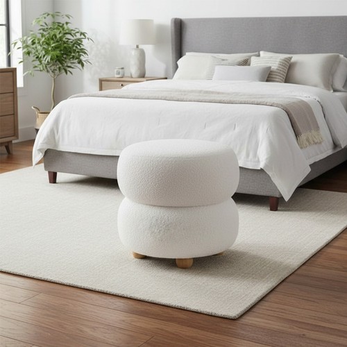 Round ottoman stool footrest - round,