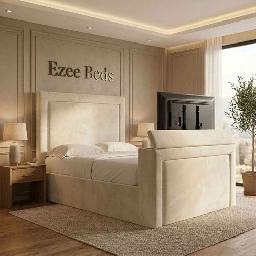 Verona upholstered bed - upholstered, tv
