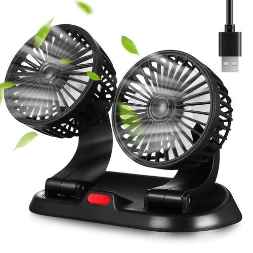 Car dual head cooling fan - car,