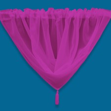 Plain Tasseled Voile Swags All