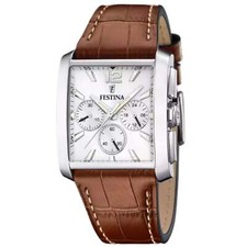 Festina F20636/1 Men's Chronograph Brown Leather Strap Watch