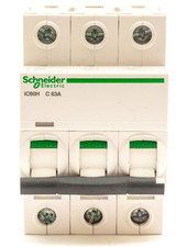 SCHNEIDER A9F54363 C63 MCB 63 AMP ACTI9 IC60H TYPE C 63A 10KA TRIPLE 3 PHASE