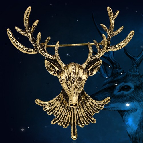 Antique gold hunting deer - ,