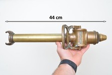 vintage fire old brass copper bronze hose nozzle end with valve - FREE POSTAGE