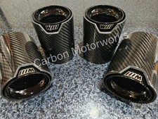 4 x Bmw Exhaust Tips Carbon