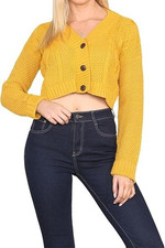 Womens Crop Cardigan Ladies 3
