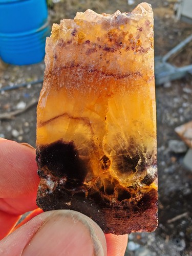 Blue john fluorite raw crystal - blue,