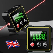 Digital Angle Finder with Laser 4Side Magnetic Angle Gauge Inclinometer Level