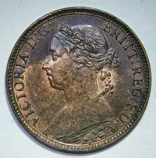 1881 Victoria FARTHING, Bun
