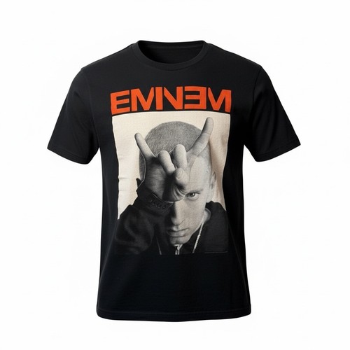 Eminem graphic shirt black - eminem,