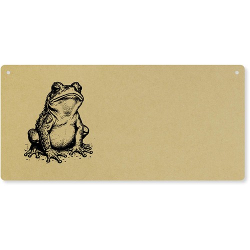 Sitting toad large wooden - 'sitting,