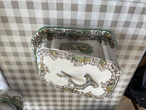 Spode byron cheese dish - cheese,