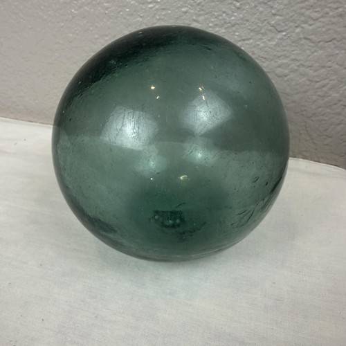 Green hand blown art glass - green,