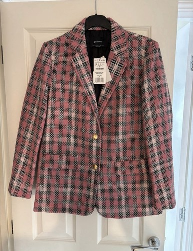 Stradivarius pink check tweed - stradivarius,