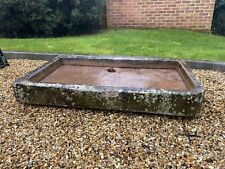 Very Large Victorian Hand Carved Red Sandstone Scullery Sink  Trough Planter
