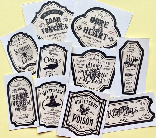 Potion bottle labels stickers - potion,
