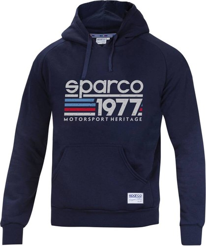 Mens hoodie sparco 1977 navy - hoodie,