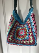 Granny square crochet handbag - granny,