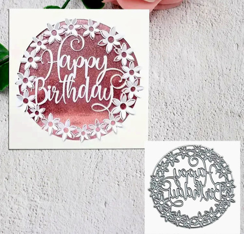 Happy birthday wreath metal - wreath,