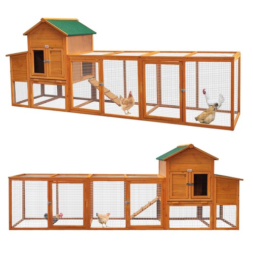 Large chicken coop with run - large,