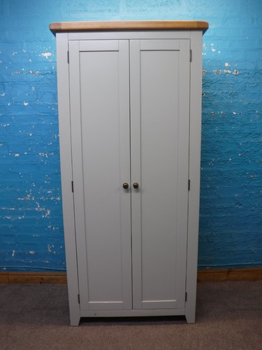 Solid wood 2door grey oak - wood, &