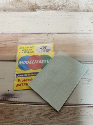 Modelmaster waterslide decals - modelmaster,
