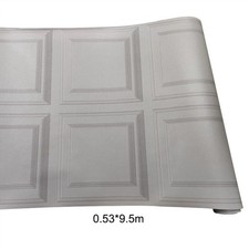 3D Glitter Damask Wallpaper Roll Silver Grey Wallpaper’Metallic Embossed Texture