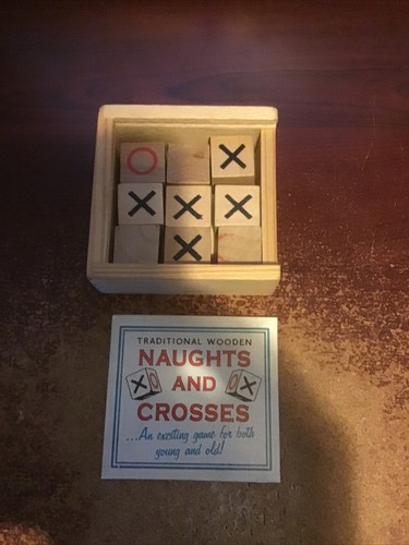 Wooden noughts and crosses - wooden,