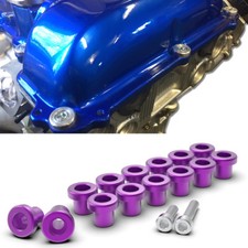 ROCKER COVER GROMMET WASHER BOLT SET KIT fits PRIMERA P11 P12 SR20VE PURPLE
