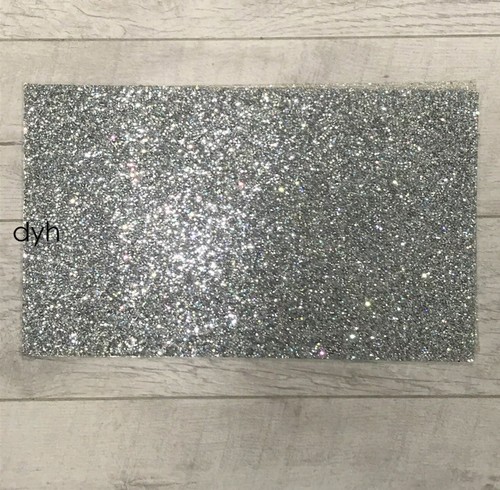 Diamante silver table mat - ab,