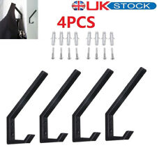 4Pcs Motorcycle Helmet Holder Jacket Hanger Hook Motorbike Wall Mount Rack Stand