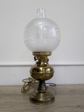 Vintage Brass & Glass Electric
