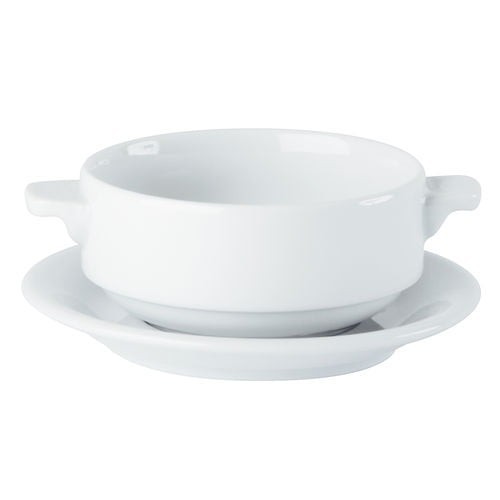 Lugged white soup cup - lugged,