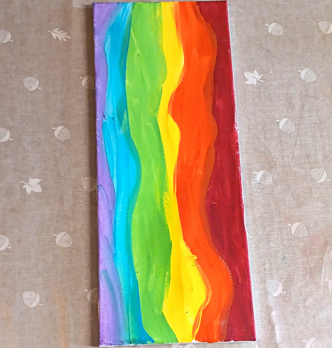 Original rainbow abstract - original,