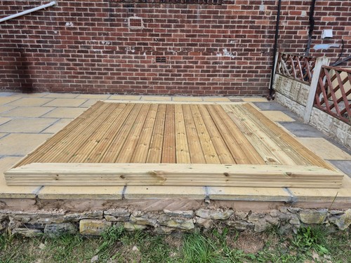 Garden decking area - garden,