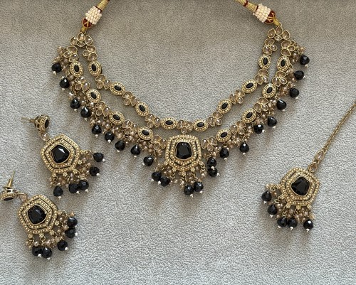 Gold with black beads - gold,