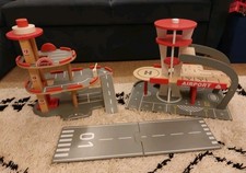 John Lewis Wooden Service & Repair Garage & Aldi Airport with Runway (Set)