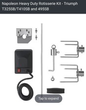 Napoleon Stainless Steel Heavy Duty Rotisserie Kit with Spit Rod