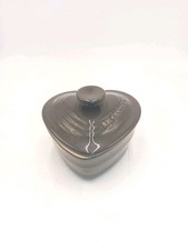 Le Creuset Heart shaped Ramekin With Lid 0.3L - Grey Good Condition 