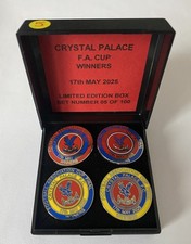 CRYSTAL PALACE Football Club FC Badge Enamel LTD ED FA CUP Box Set Pin. FREE P&P