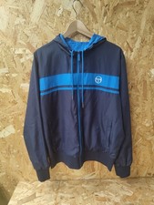 Y2K Sergio Tacchini Reversible Track Jacket Blue Navy White Retro 90s Mens Large