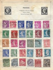 France collection on 11 old album pages, 11 scans, combined post