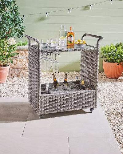 Belavi rattan style bar cart - belavi,